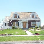 destroyed home