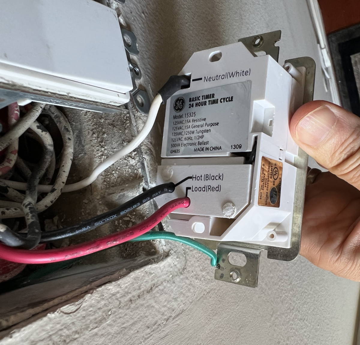 Replacing an in-wall timer