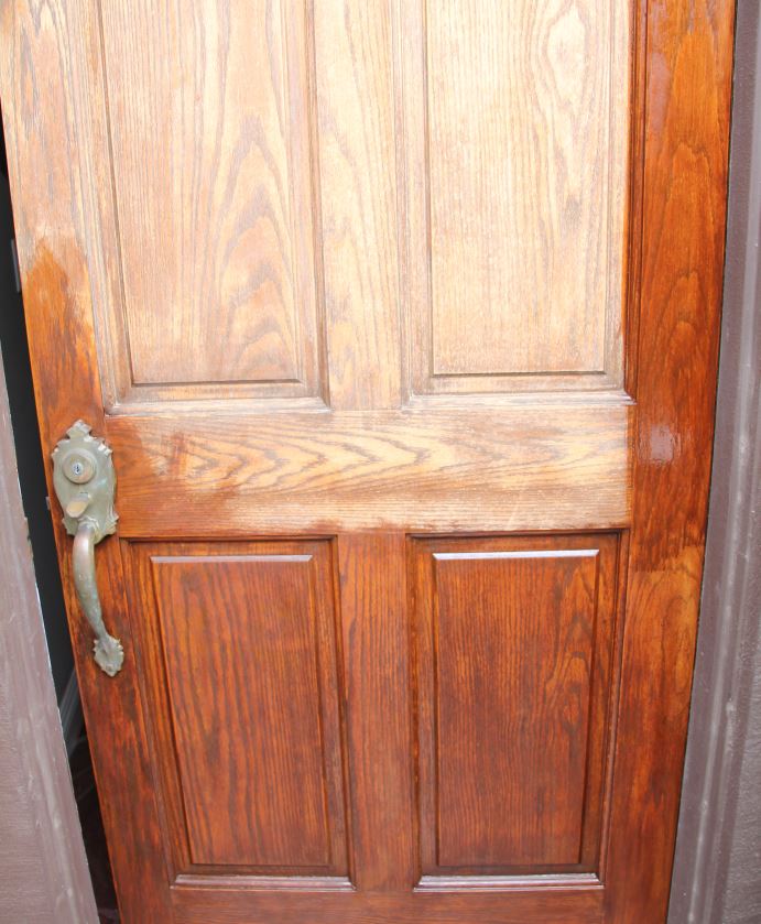How To Re Stain Your Front Door The Frugal Noodle