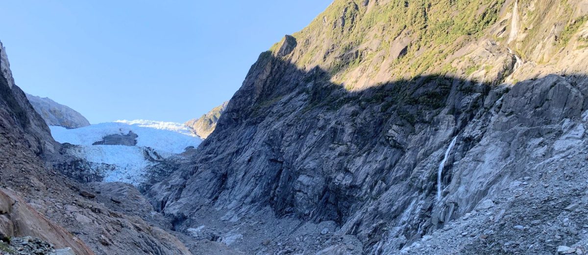 The terminal face of Franz Josef Glacier