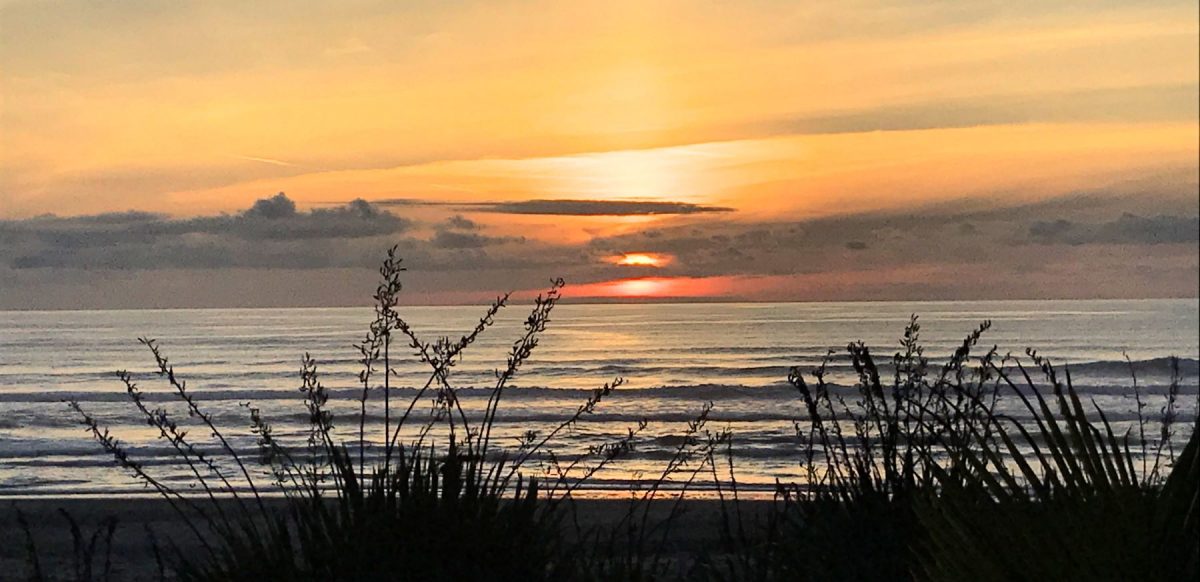 Sunset from the Punakaiki Resort