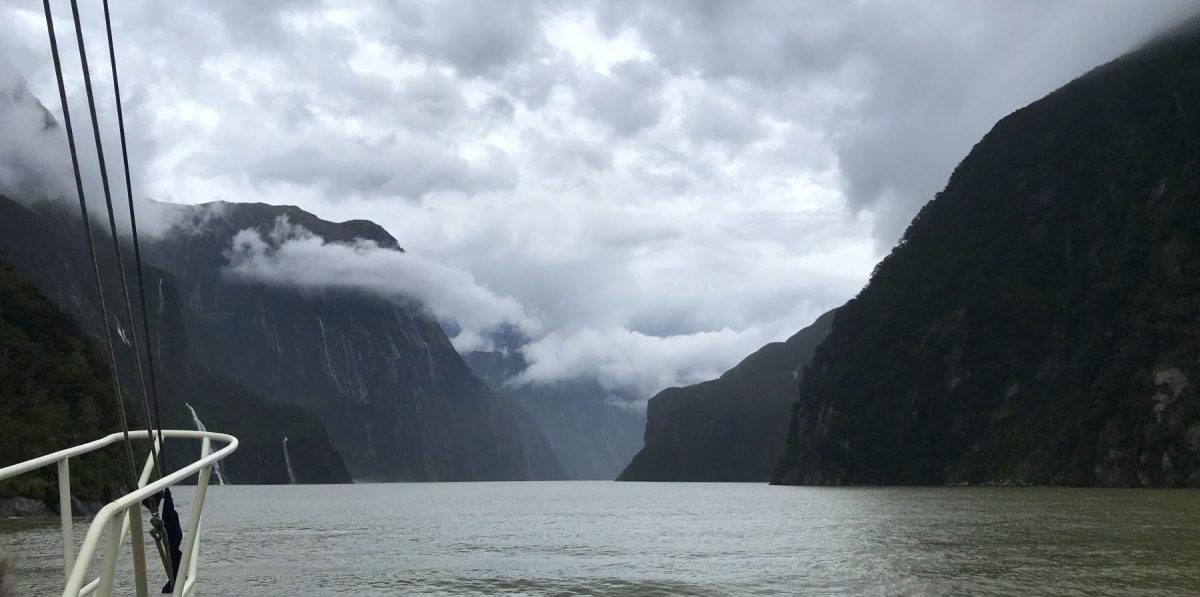 Milford Sound from the Tasman Sea