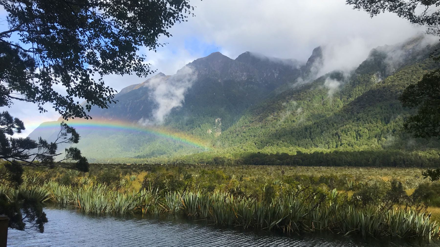 Rainbow in New Zealand's south island