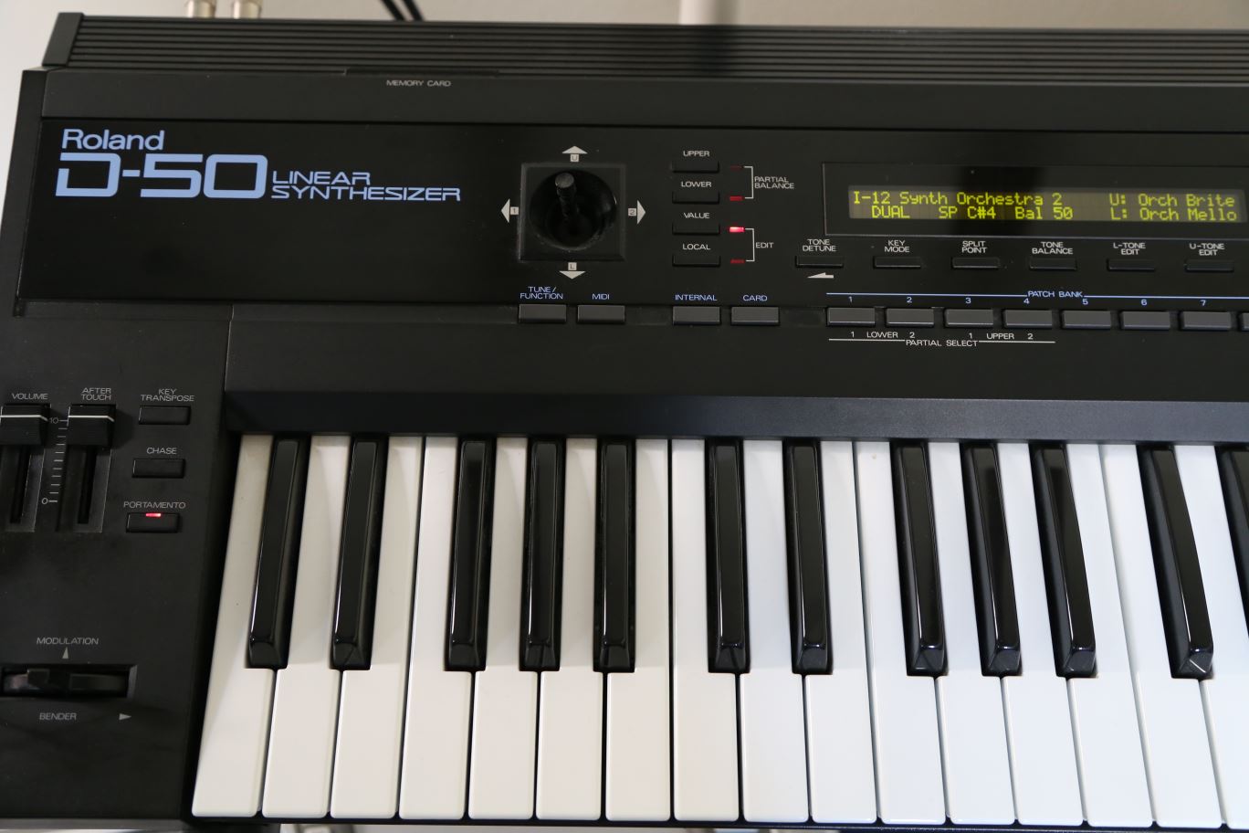 Closeup of Roland D50 that I sold on Craigslist