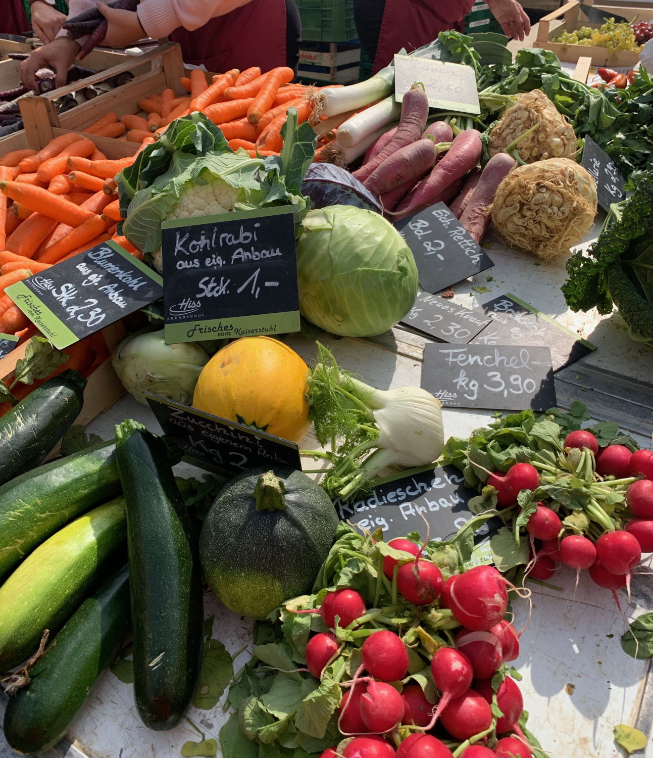 Vegetables at the Münsterplatz Food Market 