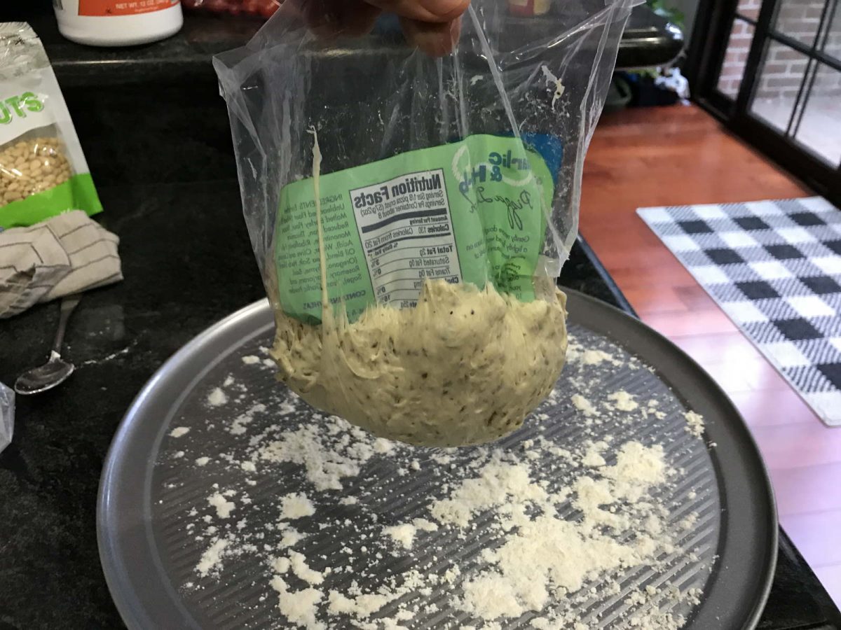 Getting Trader Joe's pizza dough out of the bag