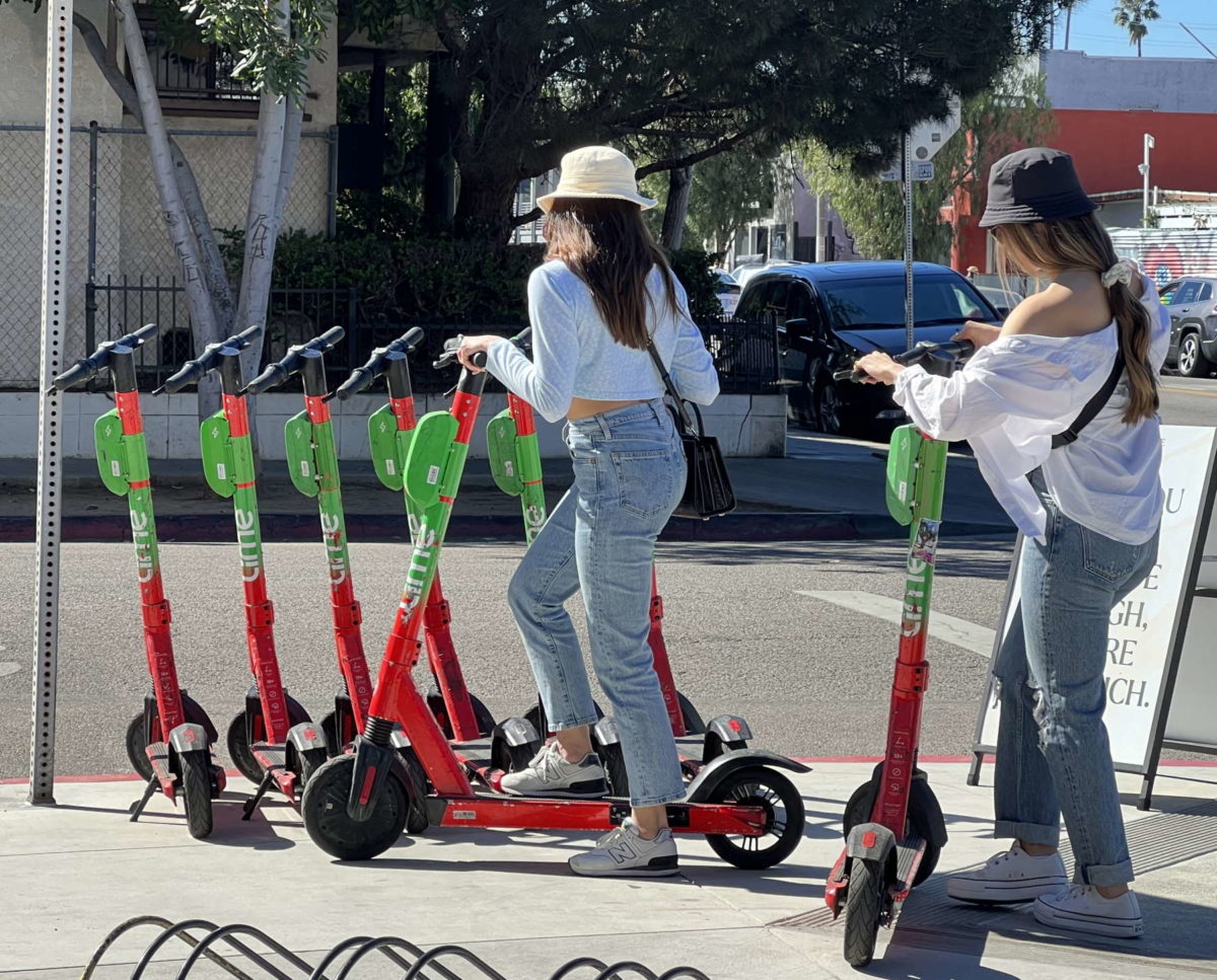 Lime scooters in Venice, CA