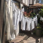 Hang drying clothes in my patio